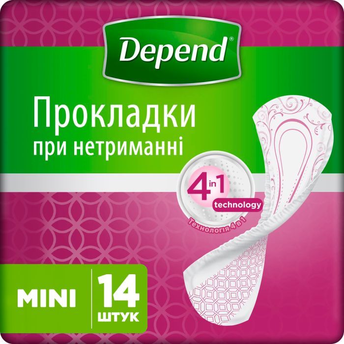 Урологические прокладки Depend Comfort-Protect Mini Pads 14 шт. Фото