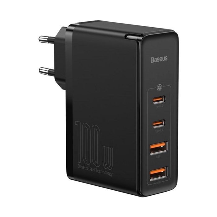 Зарядное устройство Baseus 2xUSB 100W GaN (2xUSB-C+2xUSB-A) black Фото
