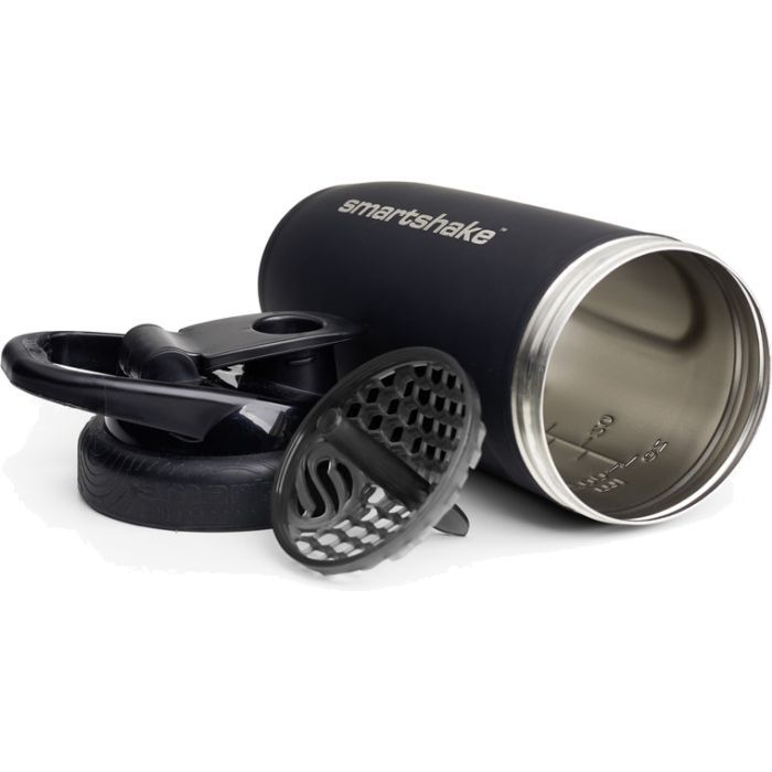 Шейкер спортивный SmartShake Reforce Stainless Steel 30oz/900ml Black Фото 1