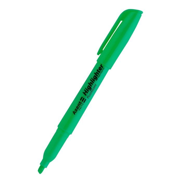 Маркер Axent Highlighter 2-4 мм клиновидный зеленый Фото