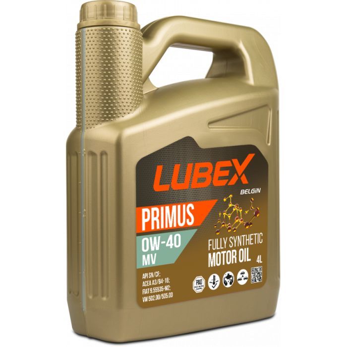 Моторное масло LUBEX PRIMUS MV 0W-40 4л Фото