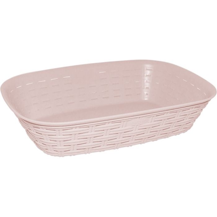 Хлебница Irak Plastik 2,5 л під ротанг пудрова Фото