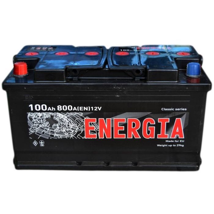 Аккумулятор автомобильный ENERGIA 100Ah (+/-) (800EN) Фото