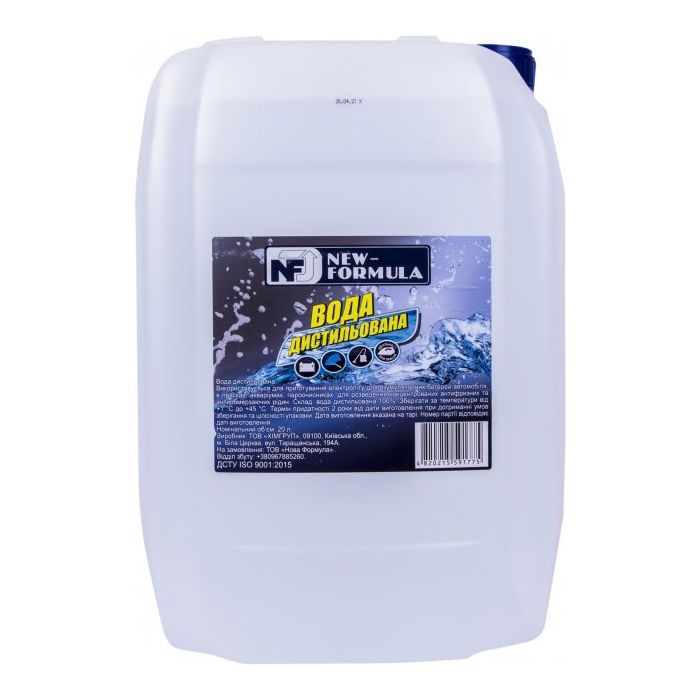Вода дистиллированная NEW FORMULA 20л Фото