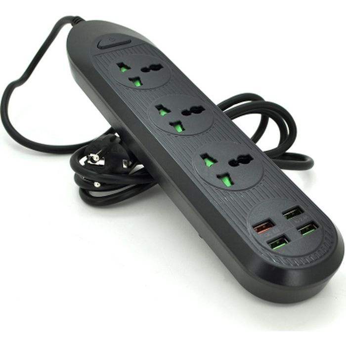 Сетевой фильтр питания Voltronic TВ-Т16, 4роз, 3*USB Black Фото