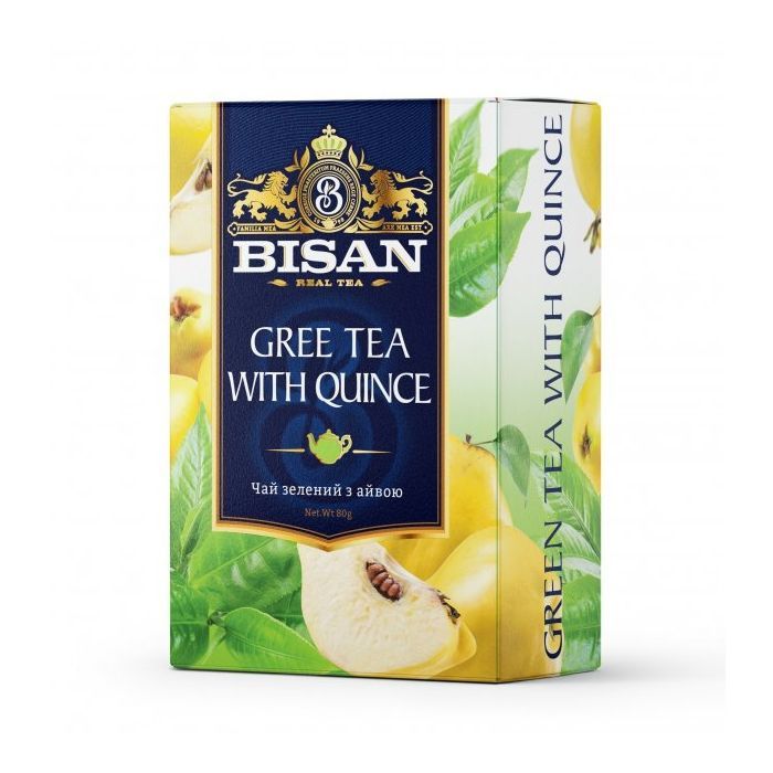 Чай Bisan Green Tea With Quince 80 г Фото