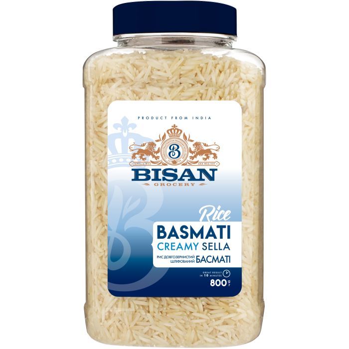 Крупа Bisan Рис Басмати Creamy Sella 800 г Фото