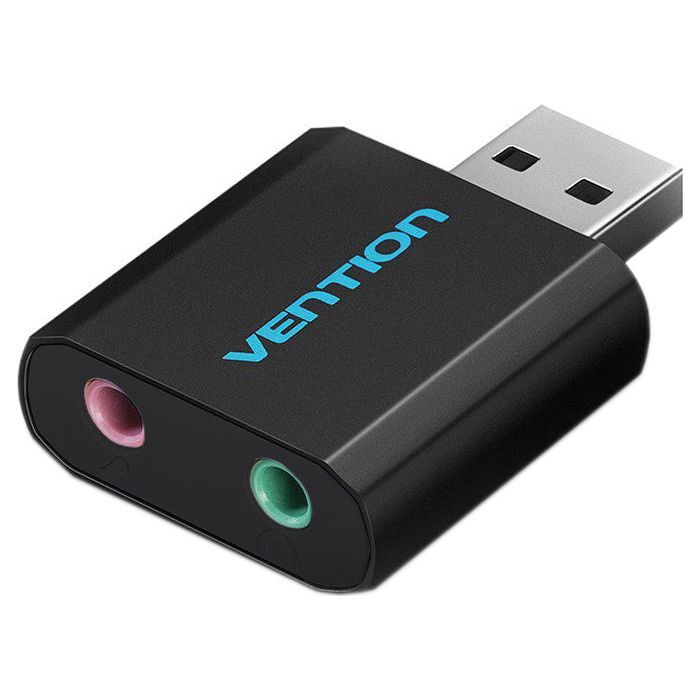 Звуковая плата Vention Audio USB 2х3,5mm jack Metal Фото