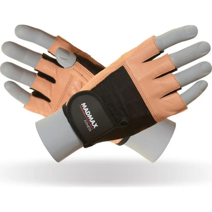 Перчатки для фитнеса MadMax MFG-444 Fitness Brown S Фото