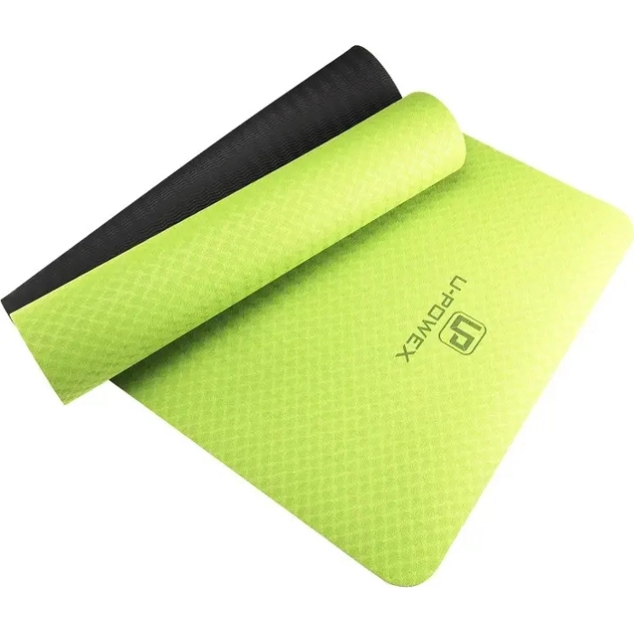 Коврик для йоги U-Powex Yoga mat Green/Black 183х61х0.6 (UP_1000_TPE_Gr/Black)