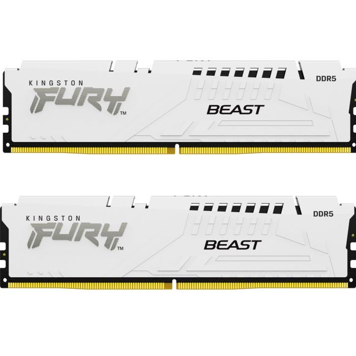 Модуль памяти для компьютера Kingston Fury (ex.HyperX) DDR5 32GB (2x16GB) 5600 MHz Beast White Фото