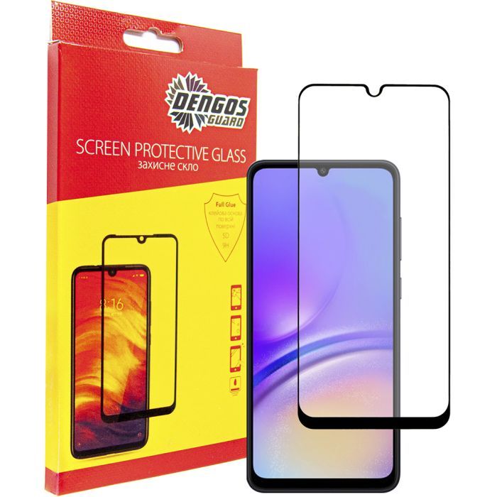 Стекло защитное Dengos Samsung Galaxy A05s (black) Фото