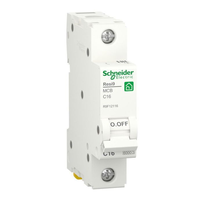 Автоматический выключатель Schneider Electric RESI9 6kA 1P 16A C Фото