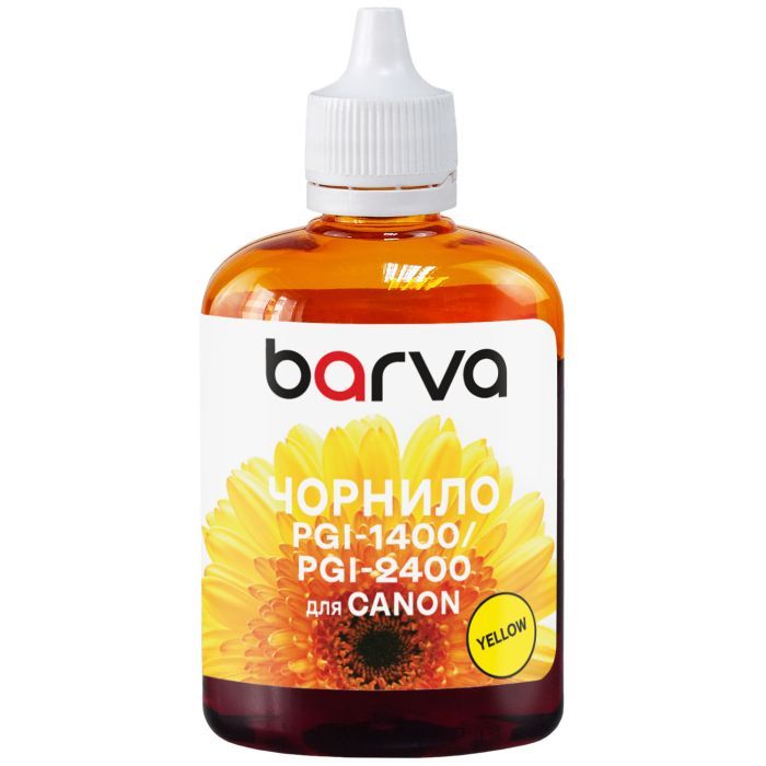 Чернила Barva Canon PGI-1400/PGI-2400 100 мл, Y Pigm. Фото
