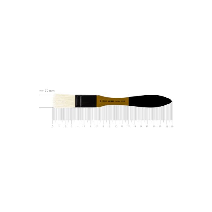 Кисточка для рисования Rosa Щетина флейц, AMBER 2306, №20 Фото