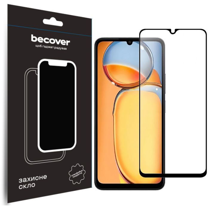 Стекло защитное BeCover Xiaomi Redmi 13C / Poco C65 Black Фото