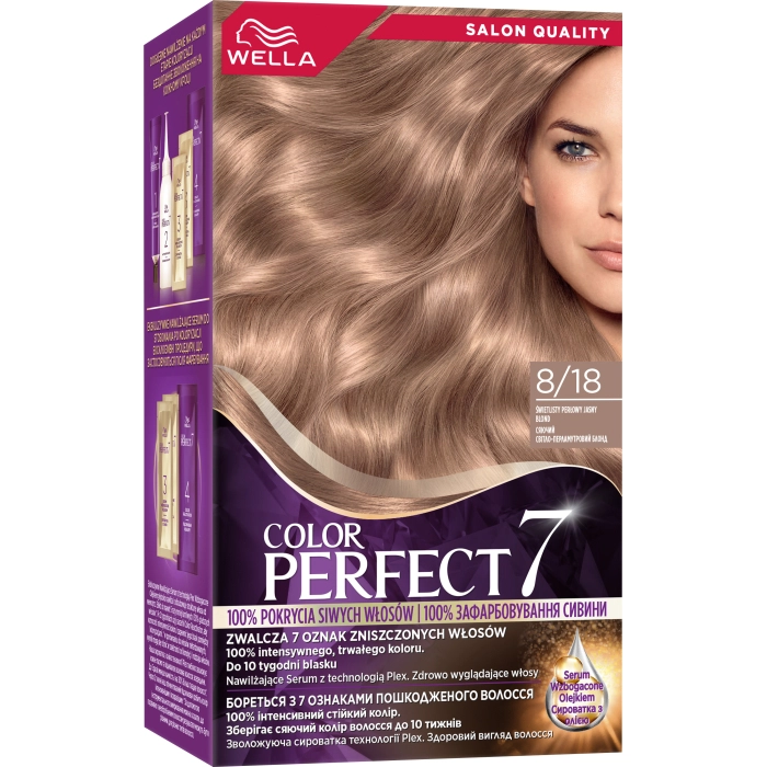 ФарбадляволоссяWellaColorPerfect8/18Сяючийсвітло-перламутровийблонд(4064666598390)