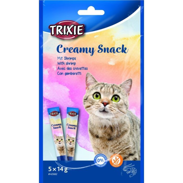 Лакомство для котов Trixie Creamy Snacks креветки 5х14 г Фото