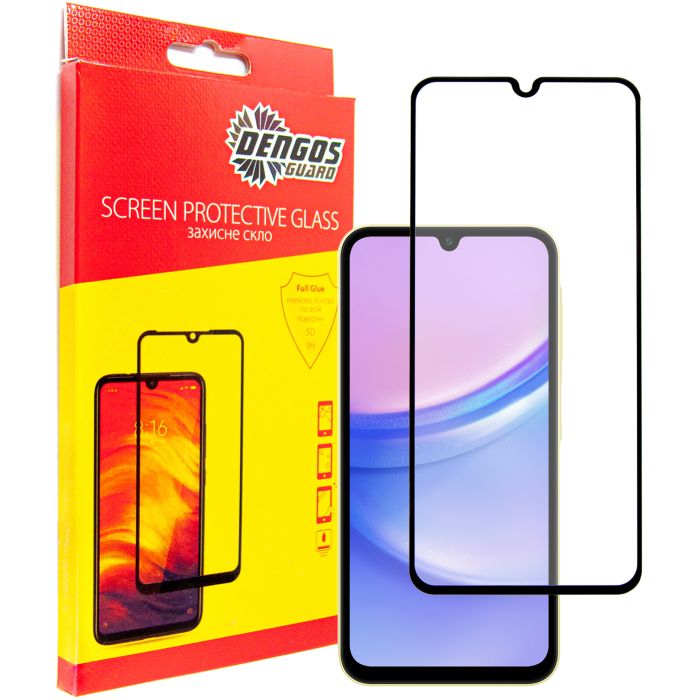 Стекло защитное Dengos Samsung Galaxy A25 (black) Фото