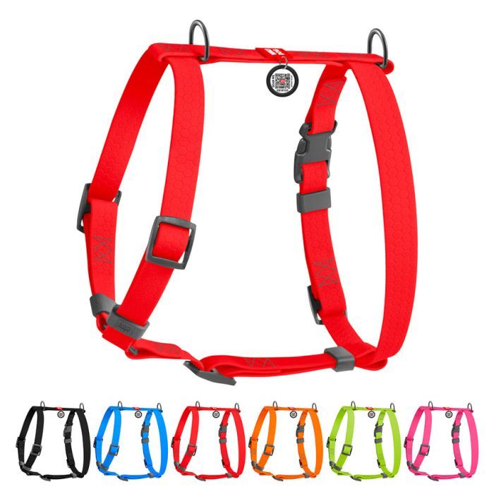 Шлей для собак WAUDOG Waterproof Н-образная анатомическая L красная Фото
