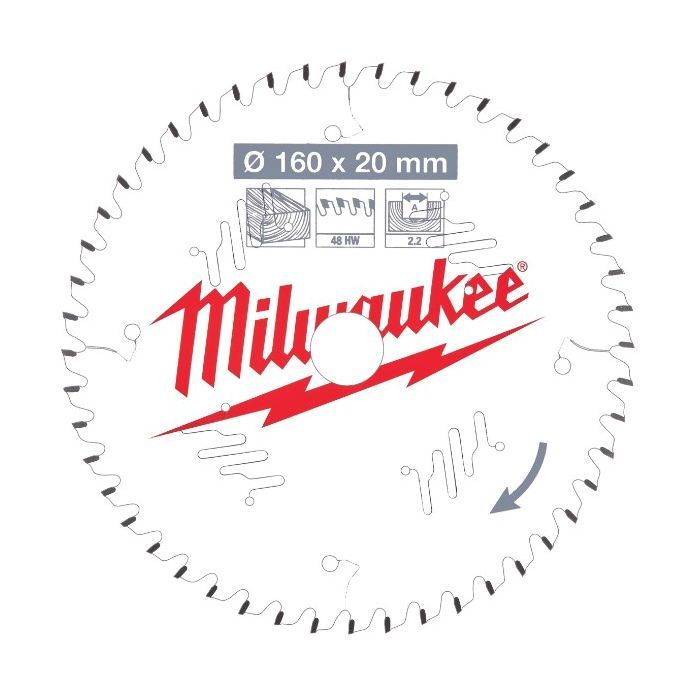 Диск пильный Milwaukee пиляльний PFTE 160х20х2,2мм, 48 зуб. Фото