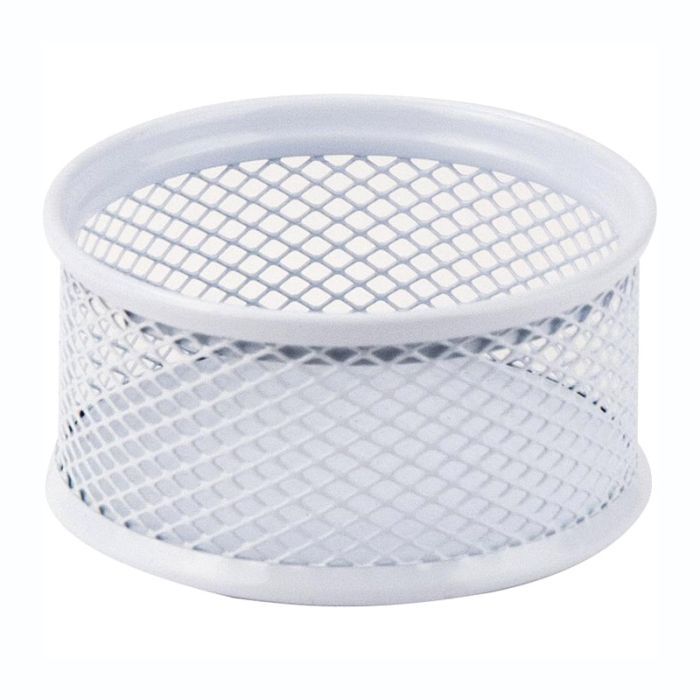 Подставка для скрепок Axent 80x80x40 мм металлическая, белая Фото