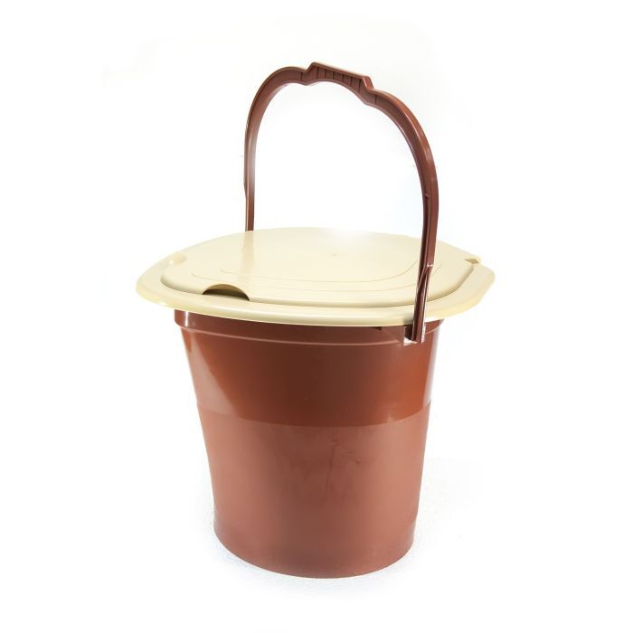 Ведро-туалет Юні Коричневое 16 л Фото