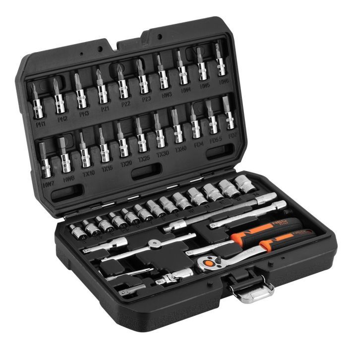 Набор инструментов Neo Tools 46шт, 1/4", CrV, кейс Фото