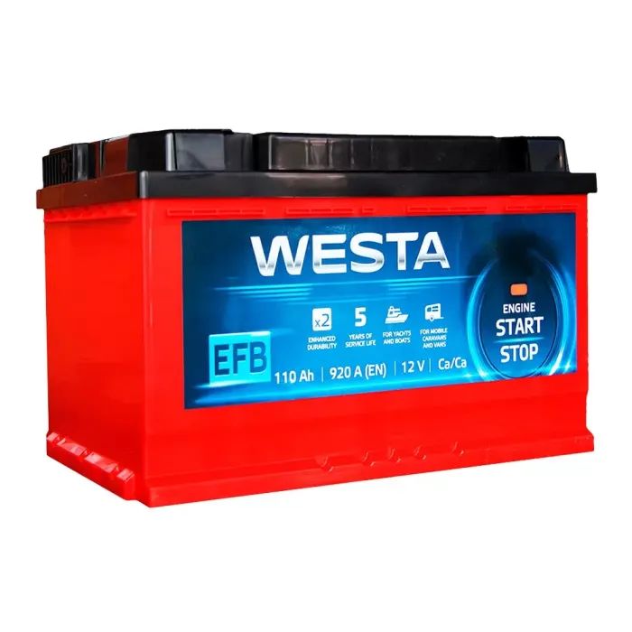 Аккумулятор автомобильный Westa 6CT-110 А (0) RED EFB Фото