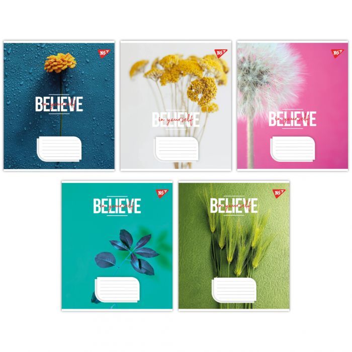 Тетрадь Yes Believe in yourself 48 аркушів клітинка Фото