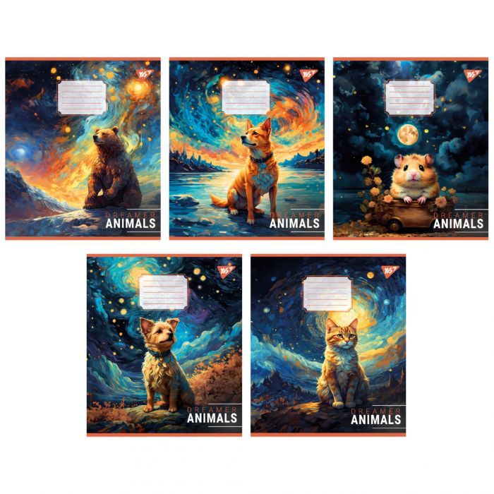 Тетрадь Yes Dreamer animals 60 листов линия Фото