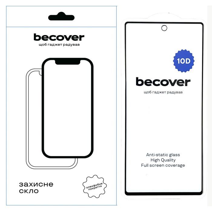 Стекло защитное BeCover Google Pixel 6A 10D Black Фото