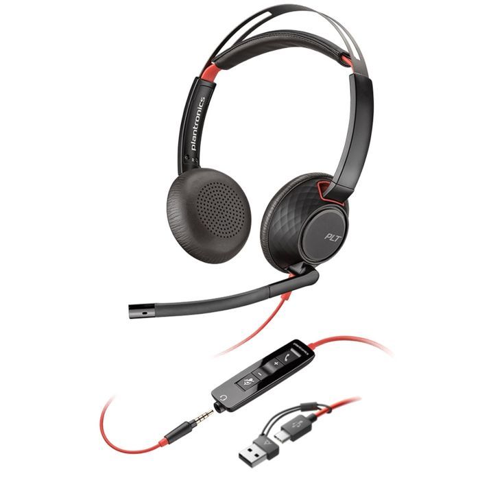 Наушники Poly Blackwire 5220 USB-A/USB-C 3.5 мм Black Фото