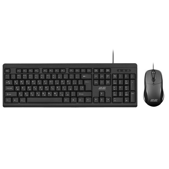 Комплект 2E MK401 USB UA Black Фото