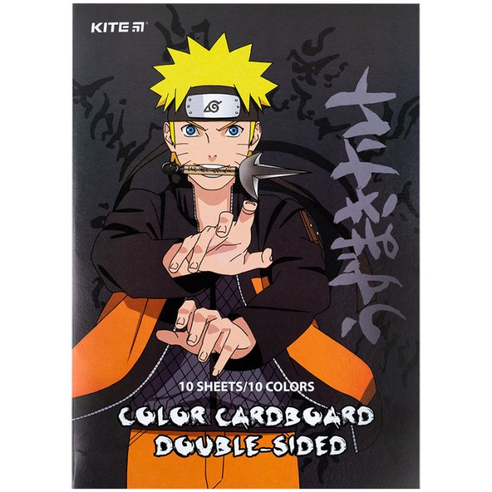 Цветной картон Kite А4 двухсторонний Naruto 10 листов Фото