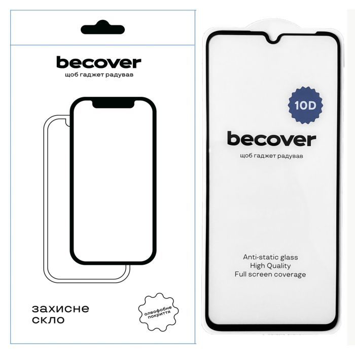 Стекло защитное BeCover Realme Note 50 10D Black Фото