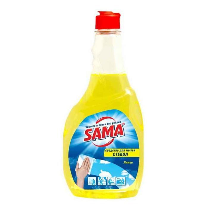 Средство для мытья стекла Sama Лимон Запаска 500 мл Фото