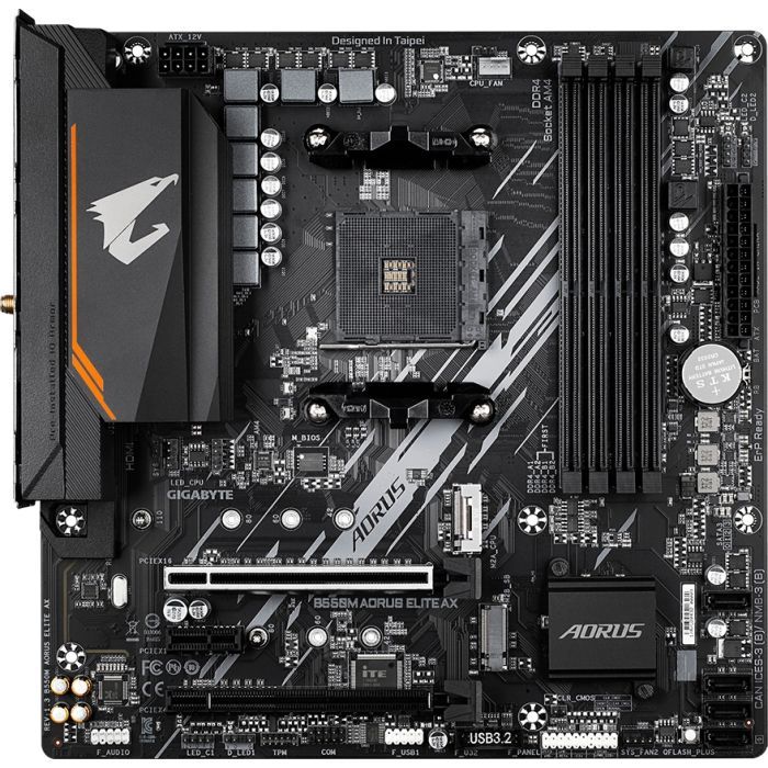Материнская плата GIGABYTE B550M AORUS ELITE AX Фото