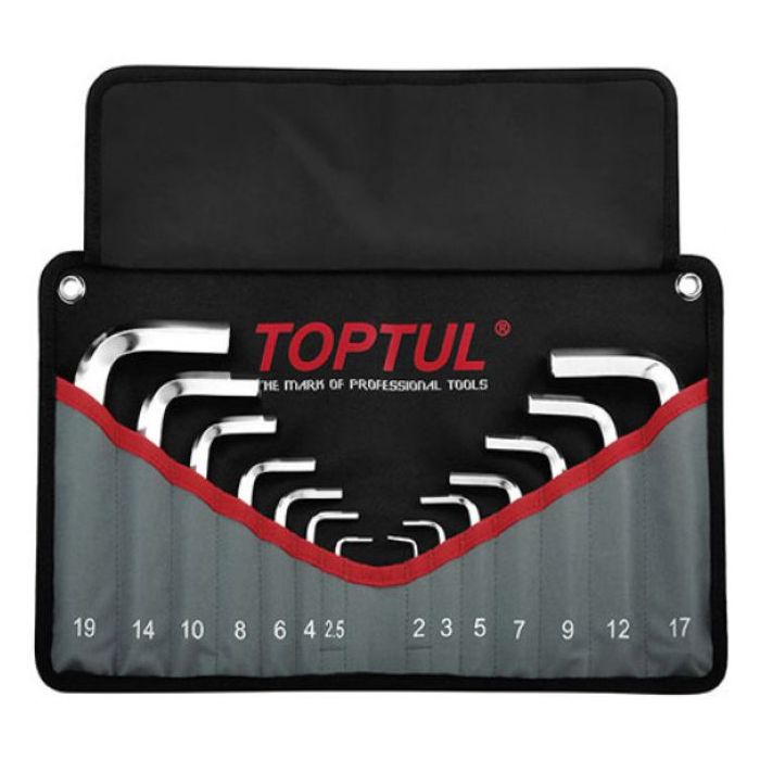 Ключ Toptul шестигранний Г-обр. 2-19мм 14шт. у чохлі Фото