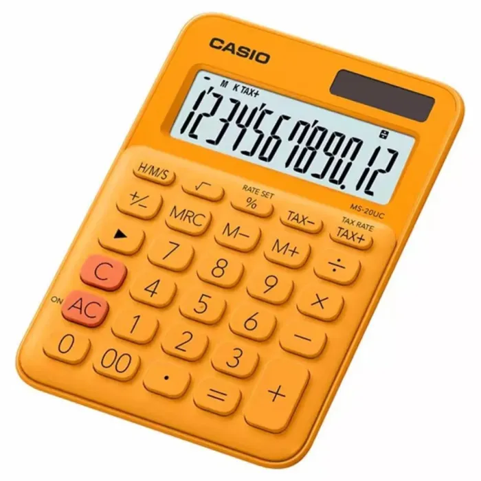Калькулятор Casio MS-20UC-RG-W-EC, оранжевый Фото