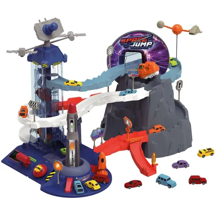 Игровой набор ZIPP Toys Dino автотрек-ракета електричний, 6 машинок Фото