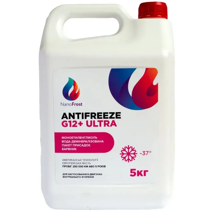 Антифриз NanoFrost G12+ Ultra рожевий, 5кг Фото