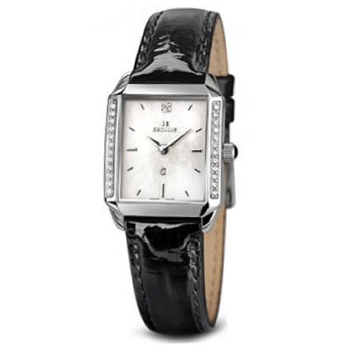 Наручные часы Seculus 1676.2.762 mop, ss swarovski stones, black leather Фото