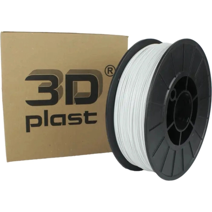 Пластикдля3D-принтера3DplastPLA1.75мм,0.85кг,white(3DPLA17508WT)