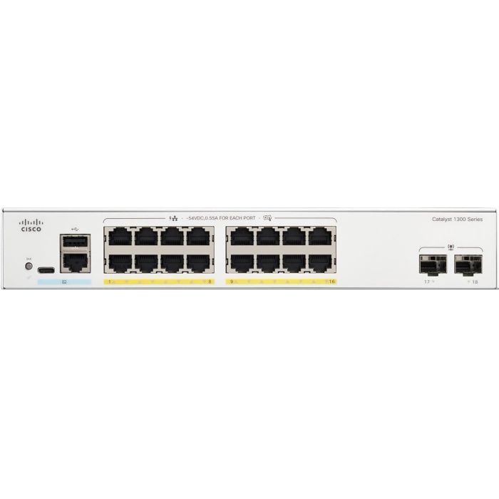 Коммутатор сетевой Cisco C1300-16P-2G Фото