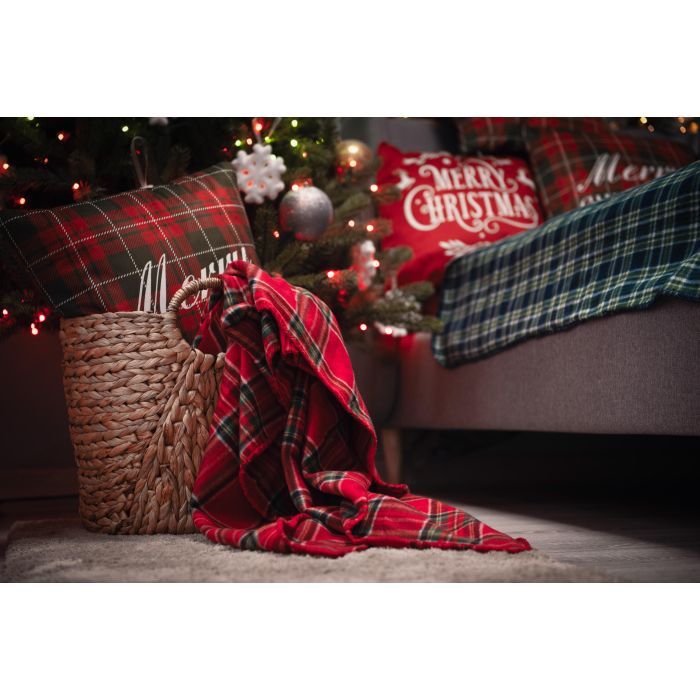 Плед ARDESTO Christmas Fleece 130x160см, 100% полиэстер, клетка Фото 4