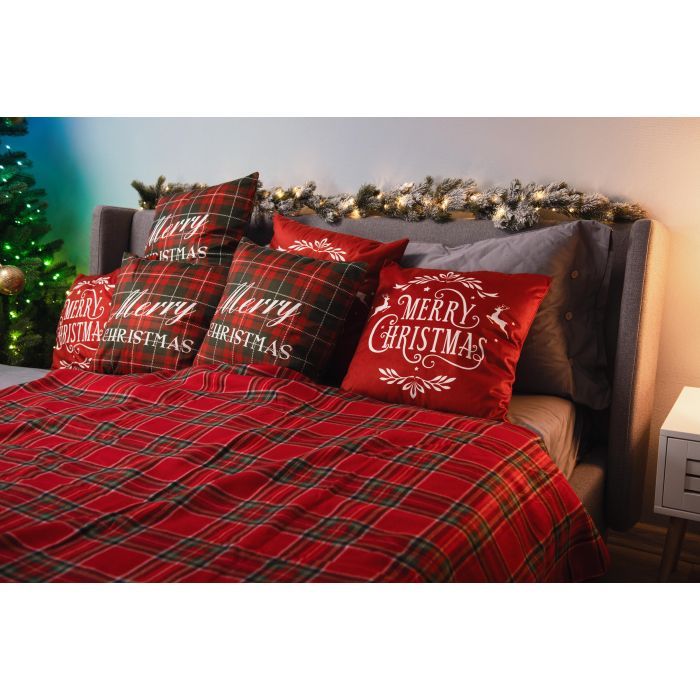 Плед ARDESTO Christmas Fleece 130x160см, 100% полиэстер, клетка Фото 6