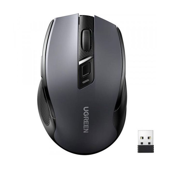 Мышка Ugreen MU006 Ergonomic Wireless Gray/Black Фото