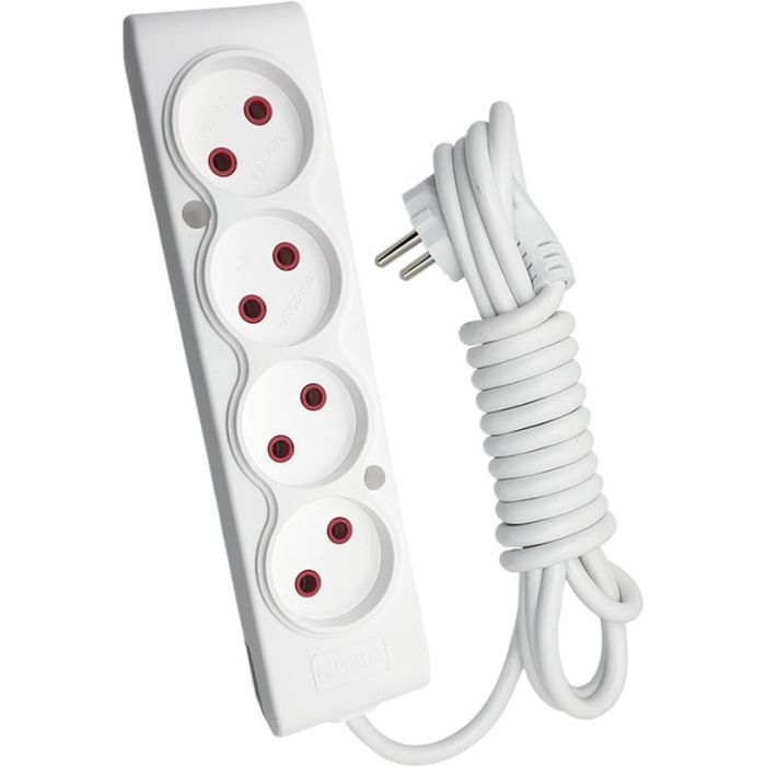 Сетевой удлинитель TECCO 3м 4 поста white Фото