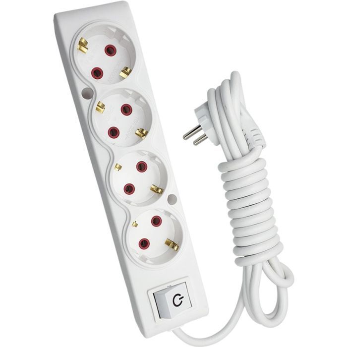 Сетевой удлинитель TECCO 5м 4 поста white Фото